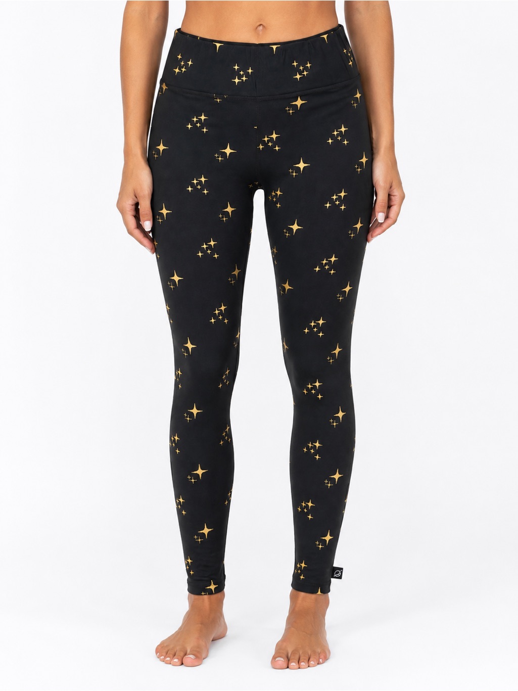 Terez Black Foil Gold Sparkle Leggings - Nwt - Size Xl